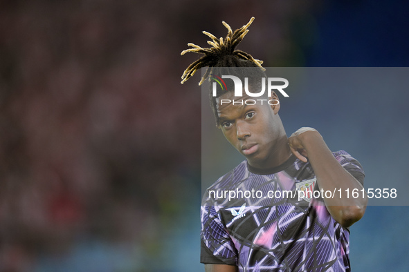 Nico Williams of Athletic Club looks on during the UEFA Europa League 2024/25 League Phase MD1 match between AS Roma and Athletic Club at St...