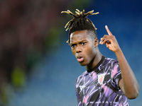 Nico Williams of Athletic Club gestures during the UEFA Europa League 2024/25 League Phase MD1 match between AS Roma and Athletic Club at St...