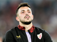 Aitor Paredes of Athletic Club looks on during the UEFA Europa League 2024/25 League Phase MD1 match between AS Roma and Athletic Club at St...