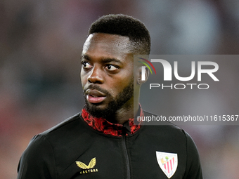 Inaki Williams of Athletic Club looks on during the UEFA Europa League 2024/25 League Phase MD1 match between AS Roma and Athletic Club at S...