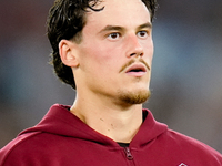 Mile Svilar of AS Roma looks on during the UEFA Europa League 2024/25 League Phase MD1 match between AS Roma and Athletic Club at Stadio Oli...