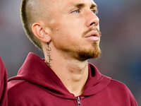 Angelino of AS Roma looks on during the UEFA Europa League 2024/25 League Phase MD1 match between AS Roma and Athletic Club at Stadio Olimpi...