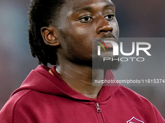 Manu Kone' of AS Roma looks on during the UEFA Europa League 2024/25 League Phase MD1 match between AS Roma and Athletic Club at Stadio Olim...