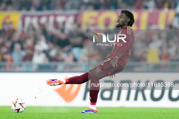 Manu Kone' of AS Roma during the UEFA Europa League 2024/25 League Phase MD1 match between AS Roma and Athletic Club at Stadio Olimpico on S...