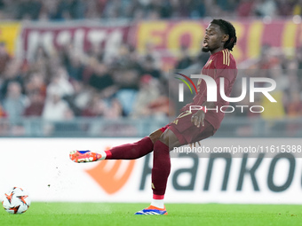 Manu Kone' of AS Roma during the UEFA Europa League 2024/25 League Phase MD1 match between AS Roma and Athletic Club at Stadio Olimpico on S...