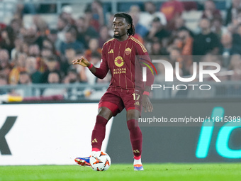 Manu Kone' of AS Roma during the UEFA Europa League 2024/25 League Phase MD1 match between AS Roma and Athletic Club at Stadio Olimpico on S...