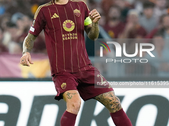 Gianluca Mancini of AS Roma during the UEFA Europa League 2024/25 League Phase MD1 match between AS Roma and Athletic Club at Stadio Olimpic...