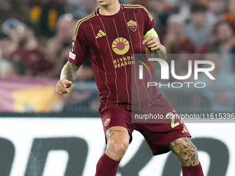 Gianluca Mancini of AS Roma during the UEFA Europa League 2024/25 League Phase MD1 match between AS Roma and Athletic Club at Stadio Olimpic...