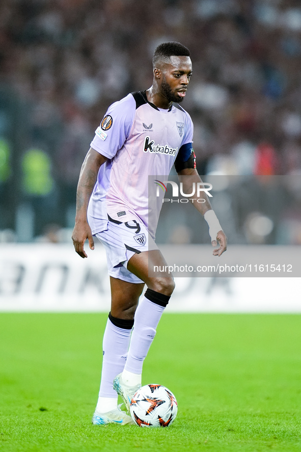 Inaki Williams of Athletic Club during the UEFA Europa League 2024/25 League Phase MD1 match between AS Roma and Athletic Club at Stadio Oli...