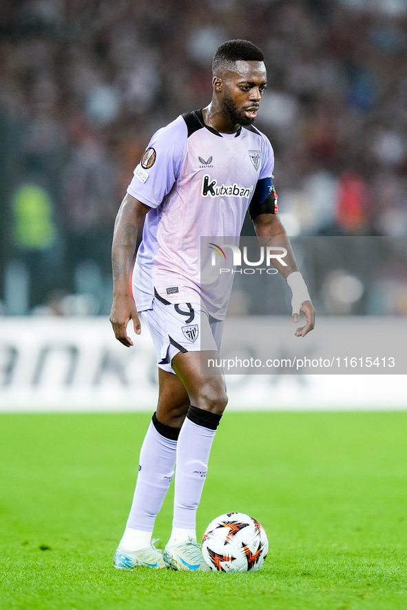 Inaki Williams of Athletic Club during the UEFA Europa League 2024/25 League Phase MD1 match between AS Roma and Athletic Club at Stadio Oli...