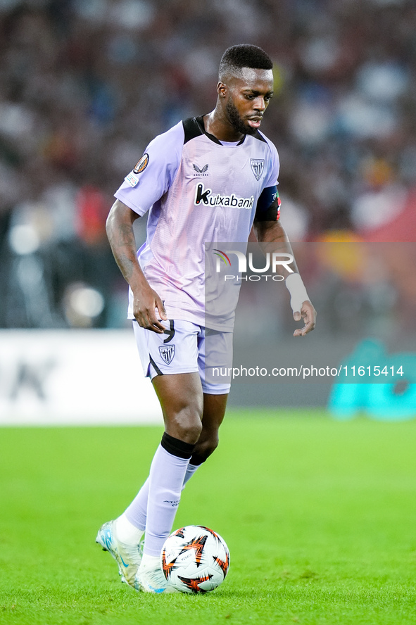 Inaki Williams of Athletic Club during the UEFA Europa League 2024/25 League Phase MD1 match between AS Roma and Athletic Club at Stadio Oli...