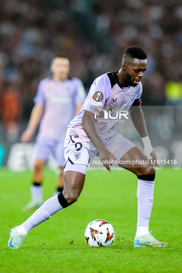 Inaki Williams of Athletic Club during the UEFA Europa League 2024/25 League Phase MD1 match between AS Roma and Athletic Club at Stadio Oli...