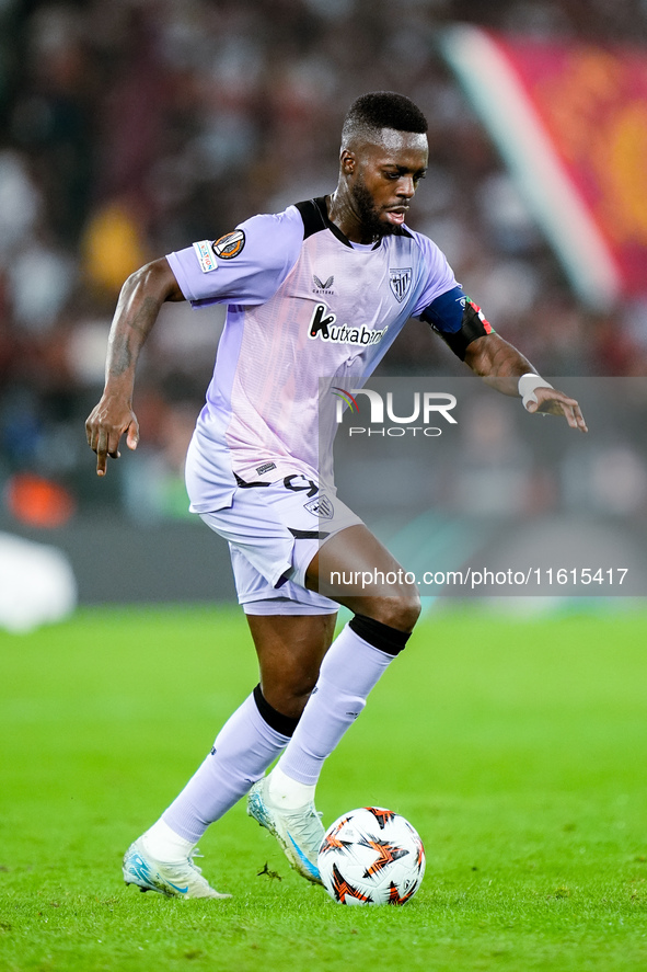 Inaki Williams of Athletic Club during the UEFA Europa League 2024/25 League Phase MD1 match between AS Roma and Athletic Club at Stadio Oli...