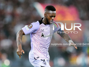 Inaki Williams of Athletic Club during the UEFA Europa League 2024/25 League Phase MD1 match between AS Roma and Athletic Club at Stadio Oli...