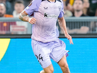 Benat Prados of Athletic Club during the UEFA Europa League 2024/25 League Phase MD1 match between AS Roma and Athletic Club at Stadio Olimp...