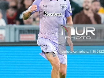 Benat Prados of Athletic Club during the UEFA Europa League 2024/25 League Phase MD1 match between AS Roma and Athletic Club at Stadio Olimp...