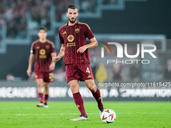 Bryan Cristante of AS Roma during the UEFA Europa League 2024/25 League Phase MD1 match between AS Roma and Athletic Club at Stadio Olimpico...