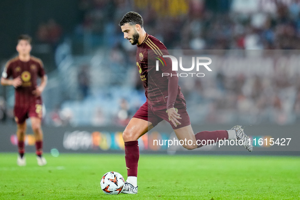 Mario Hermoso of AS Roma during the UEFA Europa League 2024/25 League Phase MD1 match between AS Roma and Athletic Club at Stadio Olimpico o...