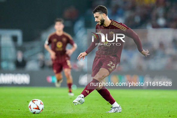 Mario Hermoso of AS Roma during the UEFA Europa League 2024/25 League Phase MD1 match between AS Roma and Athletic Club at Stadio Olimpico o...