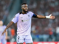 Inaki Williams of Athletic Club gestures during the UEFA Europa League 2024/25 League Phase MD1 match between AS Roma and Athletic Club at S...