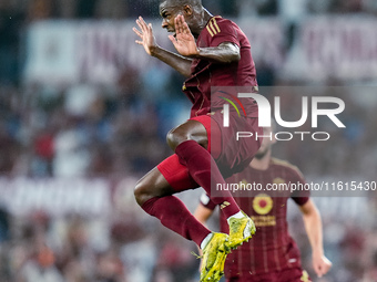 Evan Ndicka of AS Roma during the UEFA Europa League 2024/25 League Phase MD1 match between AS Roma and Athletic Club at Stadio Olimpico on...