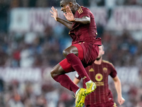 Evan Ndicka of AS Roma during the UEFA Europa League 2024/25 League Phase MD1 match between AS Roma and Athletic Club at Stadio Olimpico on...