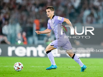 Inigo Ruiz de Galarreta of Athletic Club during the UEFA Europa League 2024/25 League Phase MD1 match between AS Roma and Athletic Club at S...