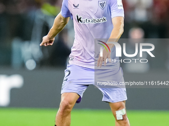 Andoni Gorosabel of Athletic Club during the UEFA Europa League 2024/25 League Phase MD1 match between AS Roma and Athletic Club at Stadio O...