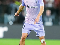 Andoni Gorosabel of Athletic Club during the UEFA Europa League 2024/25 League Phase MD1 match between AS Roma and Athletic Club at Stadio O...