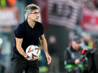 Ivan Juric head coach of AS Roma looks on during the UEFA Europa League 2024/25 League Phase MD1 match between AS Roma and Athletic Club at...