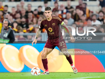 Gianluca Mancini of AS Roma during the UEFA Europa League 2024/25 League Phase MD1 match between AS Roma and Athletic Club at Stadio Olimpic...