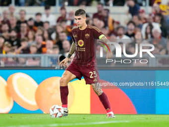 Gianluca Mancini of AS Roma during the UEFA Europa League 2024/25 League Phase MD1 match between AS Roma and Athletic Club at Stadio Olimpic...