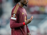 Manu Kone' of AS Roma gestures during the UEFA Europa League 2024/25 League Phase MD1 match between AS Roma and Athletic Club at Stadio Olim...