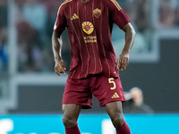 Evan Ndicka of AS Roma during the UEFA Europa League 2024/25 League Phase MD1 match between AS Roma and Athletic Club at Stadio Olimpico on...