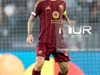 Gianluca Mancini of AS Roma during the UEFA Europa League 2024/25 League Phase MD1 match between AS Roma and Athletic Club at Stadio Olimpic...