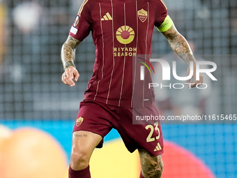 Gianluca Mancini of AS Roma during the UEFA Europa League 2024/25 League Phase MD1 match between AS Roma and Athletic Club at Stadio Olimpic...