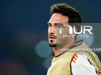 Mats Hummels of AS Roma looks on during the UEFA Europa League 2024/25 League Phase MD1 match between AS Roma and Athletic Club at Stadio Ol...