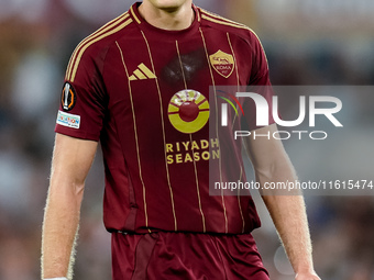 Artem Dovbyk of AS Roma looks on during the UEFA Europa League 2024/25 League Phase MD1 match between AS Roma and Athletic Club at Stadio Ol...