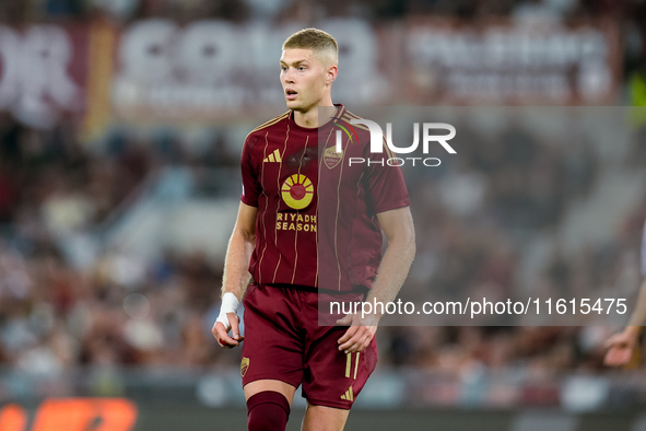 Artem Dovbyk of AS Roma looks on during the UEFA Europa League 2024/25 League Phase MD1 match between AS Roma and Athletic Club at Stadio Ol...