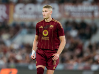 Artem Dovbyk of AS Roma looks on during the UEFA Europa League 2024/25 League Phase MD1 match between AS Roma and Athletic Club at Stadio Ol...