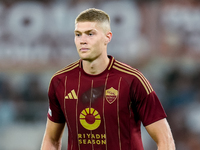 Artem Dovbyk of AS Roma looks on during the UEFA Europa League 2024/25 League Phase MD1 match between AS Roma and Athletic Club at Stadio Ol...