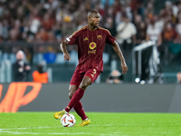 Evan Ndicka of AS Roma during the UEFA Europa League 2024/25 League Phase MD1 match between AS Roma and Athletic Club at Stadio Olimpico on...