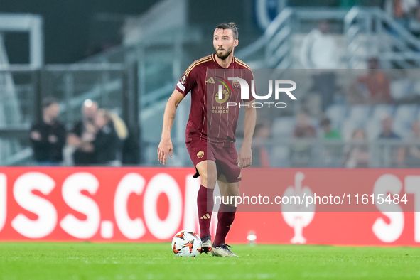 Bryan Cristante of AS Roma during the UEFA Europa League 2024/25 League Phase MD1 match between AS Roma and Athletic Club at Stadio Olimpico...