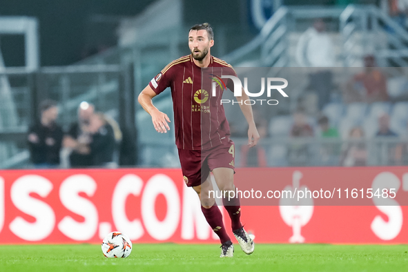 Bryan Cristante of AS Roma during the UEFA Europa League 2024/25 League Phase MD1 match between AS Roma and Athletic Club at Stadio Olimpico...