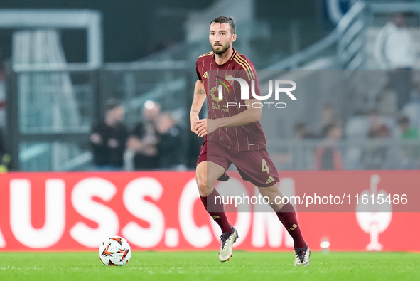 Bryan Cristante of AS Roma during the UEFA Europa League 2024/25 League Phase MD1 match between AS Roma and Athletic Club at Stadio Olimpico...