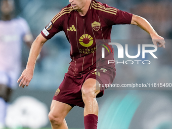 Tommaso Baldanzi of AS Roma during the UEFA Europa League 2024/25 League Phase MD1 match between AS Roma and Athletic Club at Stadio Olimpic...