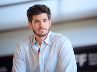 Andrew Garfield attends the photocall for ''We Live in the Time'' during the 72nd San Sebastian International Film Festival in San Sebastian...