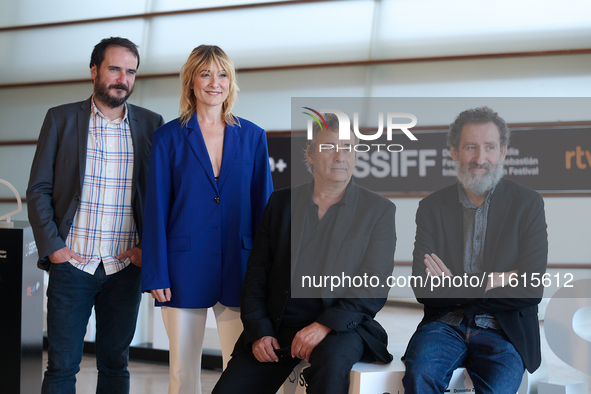 Aitor Arregi, Jon Garano, Eduard Fernandez, and Nathalie Poza attend the Photocall Marco during the 72nd San Sebastian International Film Fe...