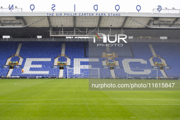 General view of Goodison Park during the Premier League match between Everton and Crystal Palace at Goodison Park in Liverpool, England, on...