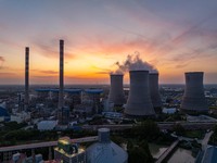 The exterior view of Huaneng Power Plant in Huai'an, China, on September 28, 2024. (